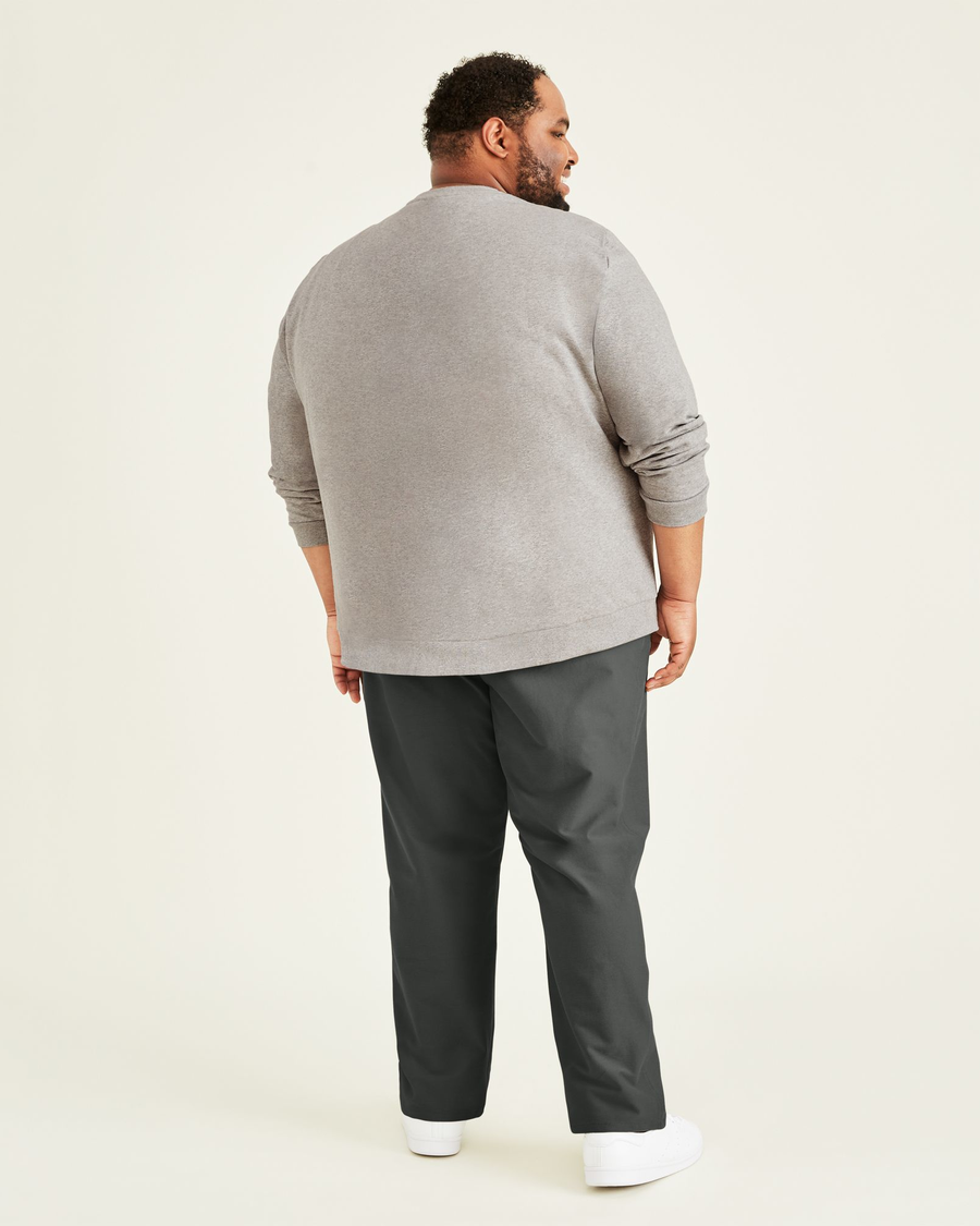 (image for) Green Comfort Knit Chinos, Straight Fit (Big and Tall)